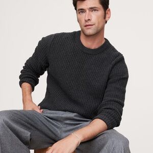 Banana Republic Ribbed Bouclé Crew-Neck Sweater